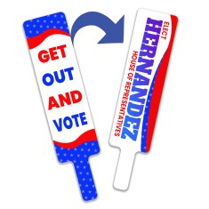 22" x 5" Paddle Shaped Full Color Rally Signs - Two Side