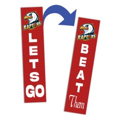22" x 5" Rectangle Shaped Full Color Rally Signs - Two Side