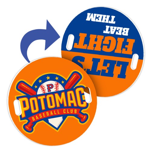 24" Circle Shaped Full Color Cheer Signs - Two Side