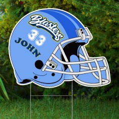 24" x 18" Football Helmet Shaped Full Color Yard Signs