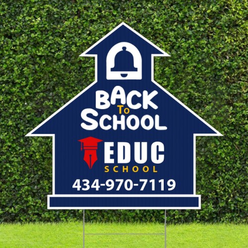 24" x 24" Church Shaped Full Color Yard Signs