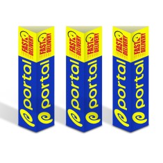 7" x 36" Full Color Bollard Covers - 3 Sided