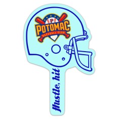 Budget Football Helmet-Shaped Hand Fans - One Side