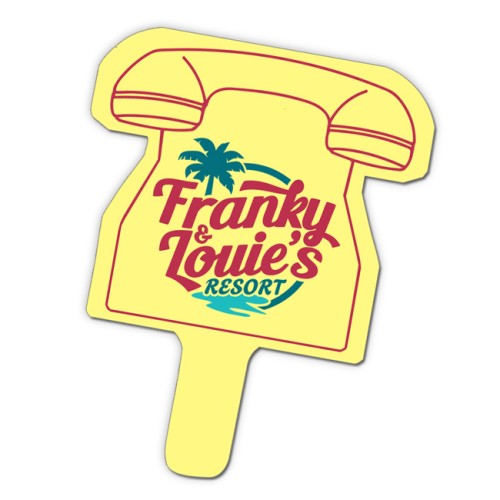 Budget Telephone Shaped Hand Fans - One Side
