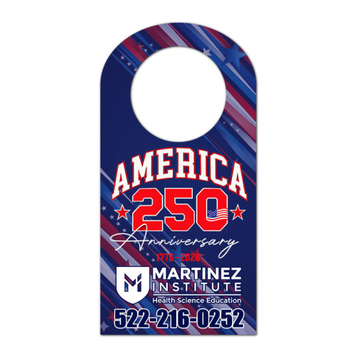 2.5x5 Inch One Sided Full Color Bottle Hangers - 14 pt