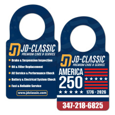 2.618x4.743 Inch Double Sided Full Color Bottle Hangers - 14 pt