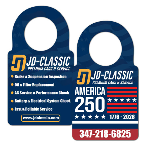 2.618x4.743 Inch Double Sided Full Color Bottle Hangers - 14 pt