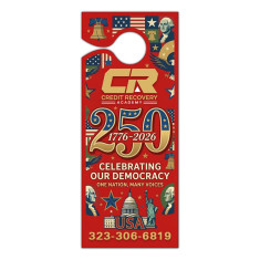 3.5x8.5 Inch One Sided Full Color Door Hangers - 14 pt Paper