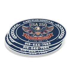 3x2 Inch Oval Indoor Full Color Paper Stickers