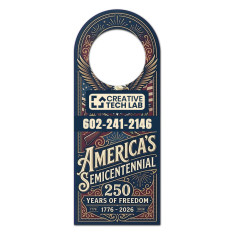 3x7.5 Inch One Sided Full Color Bottle Hangers - 14 pt