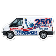 4.75x2.213 Sprinter Van Shaped Magnets - 20 Mil