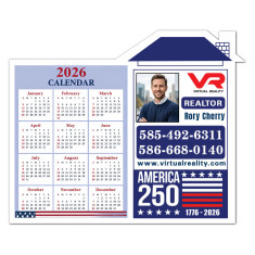 4.75x3.87 House Shape Real Estate Magnets - 20 Mil