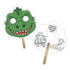 5x5 Inch Dinosaur Shaped Face Mask Mini Hand Fans - 16 pt