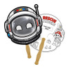 8x8 Inch Astronaut Shaped Face Mask Hand Fans - 16 pt