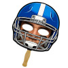 8x8 Inch Football Helmet Shaped Face Mask Hand Fans - 16 pt