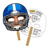 8x8 Inch Football Helmet Shaped Face Mask Hand Fans - 16 pt