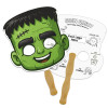 8x8 Inch Monster Shaped Face Mask Hand Fans - 16 pt
