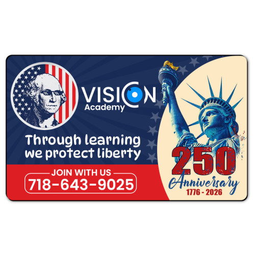 America 250th Anniversary 3x5 Round Corners Indoor Magnets - 20 Mil