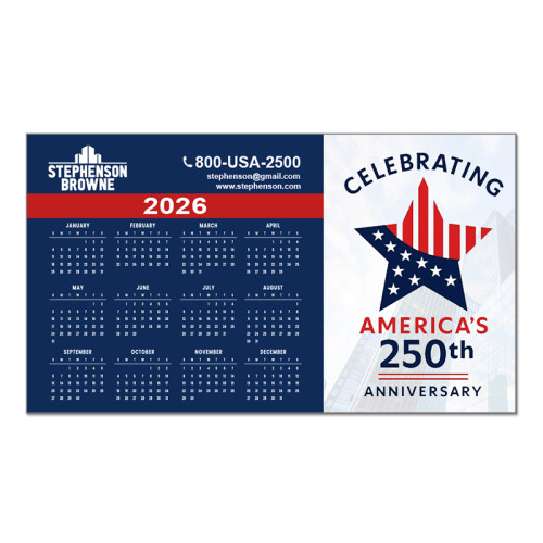 America 250th Anniversary 4x7 Square Corner Indoor Magnet - 20 Mil
