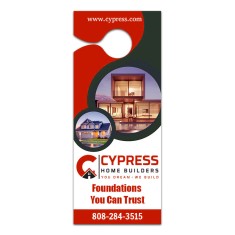 3.5x8.5 Inch Full Color One Sided Door Hangers - 16 pt Paper