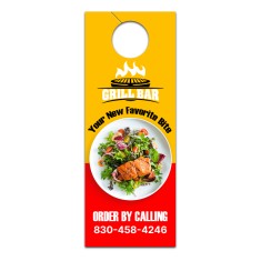 4.5x11 Inch Full Color One Sided Door Hangers - 16 pt Paper