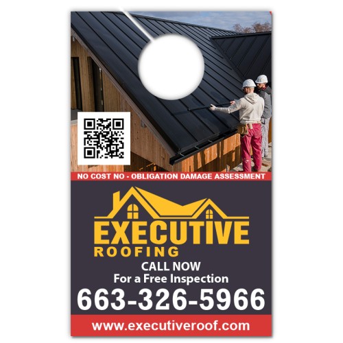 5.25x8.5 Inch Full Color One Sided Door Hangers - 14 pt Paper