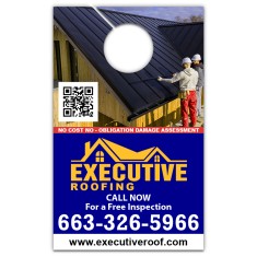 5.25x8.5 Inch Full Color One Sided Door Hangers - 16 pt Paper
