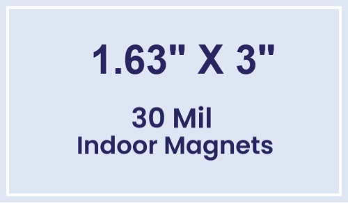 Magnet - 1.63x3 Square Corners - 30 Mil