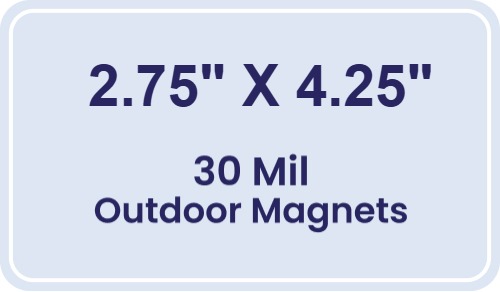 Magnet - 2.75x4.25 Round Corners - 30 Mil - Outdoor Safe