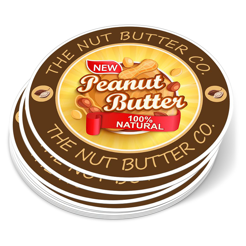 5 Inch Circle Full Color Indoor Paper Stickers